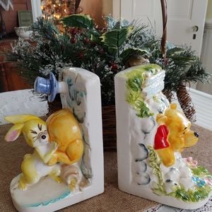 Winnie the pooh porcelain book ends